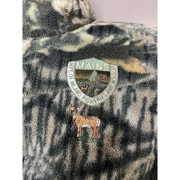 L.L.Bean Jacket Womens Extra Large Camo Polartec Fleece Full Zip Maine Hunting - Picture 2 of 8